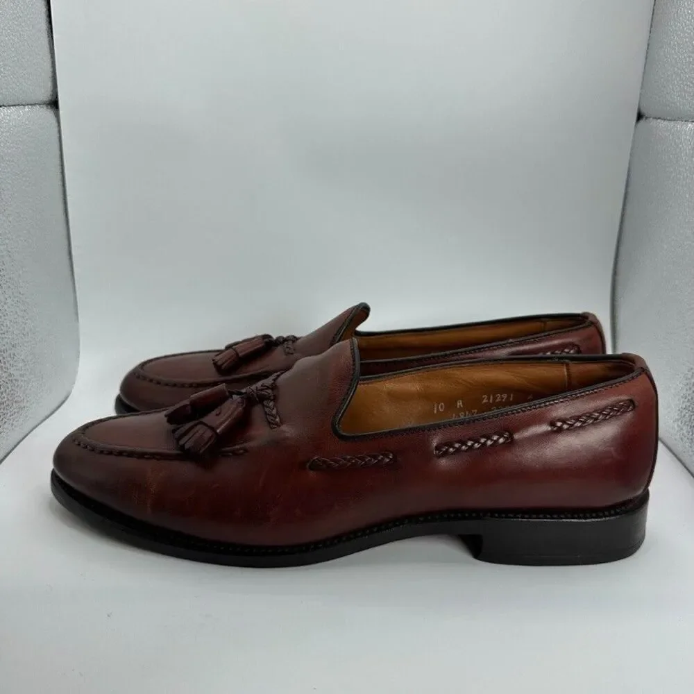 Allen Edmonds Dress Shoes‎ Mens Size 10 A Brown Brookwood Loafers Leather Oxford